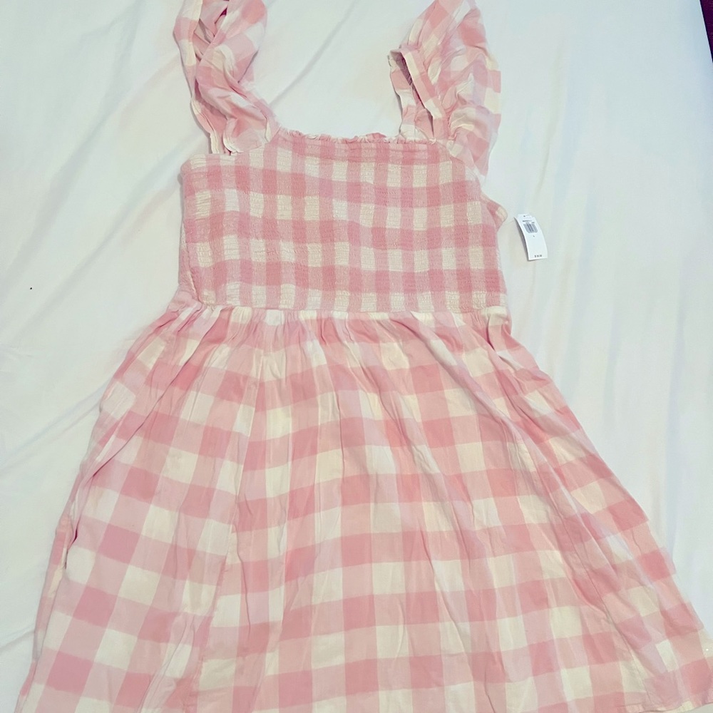 Old Navy pink gingham dress